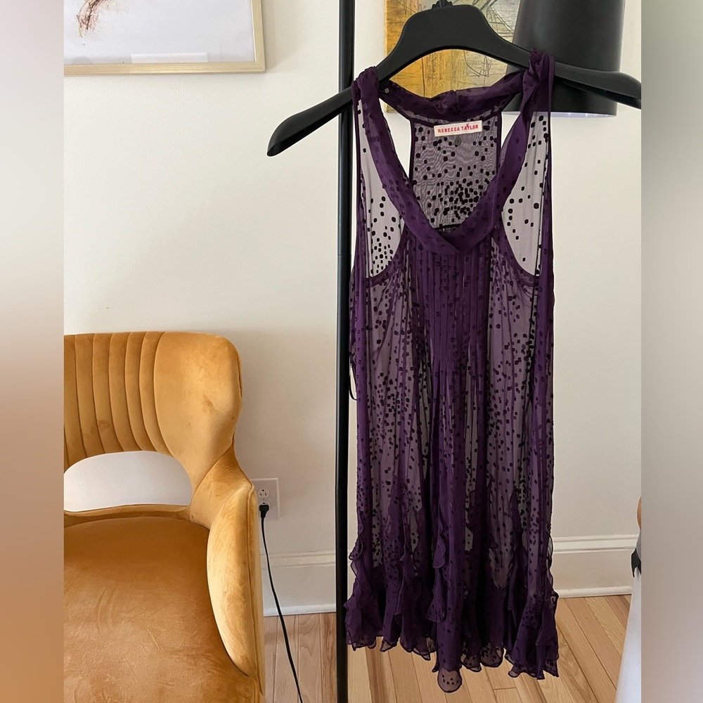 Rebecca Taylor sheer purple dress